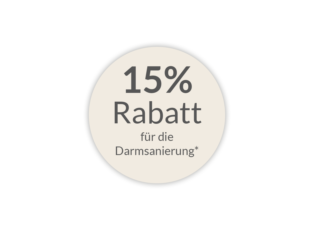 15 % Rabatt für die Darmsanierung
