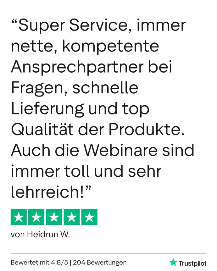 Kundenbewertung Webinar Trustpilot